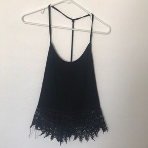 Black lace tank